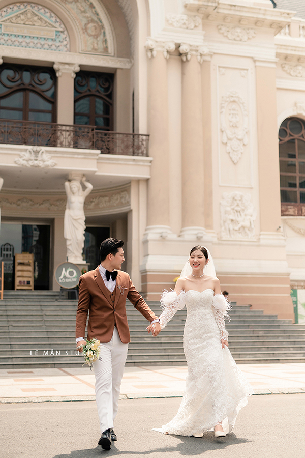 Chụp ảnh cưới lãng mạn tại Công viên Yên Sở